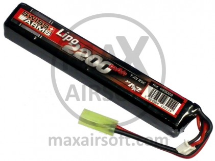 Baterija LiPo 7,4V 25C 2200mAh Swiss Arms