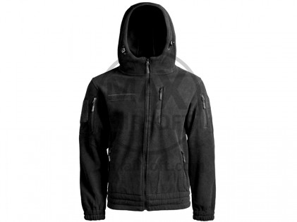 Mil-Tec Fleece Jacket Gen.2 with Hood Black XXL