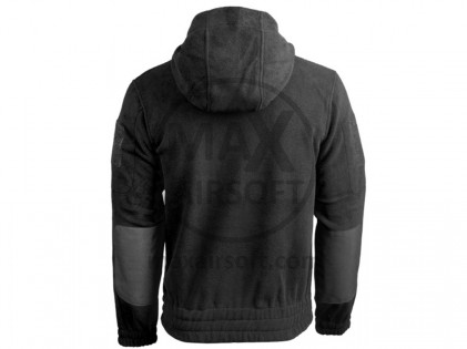 Mil-Tec Fleece Jacket Gen.2 with Hood Black M