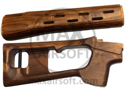 SVD Wooden Stock and Handguard Set A&K