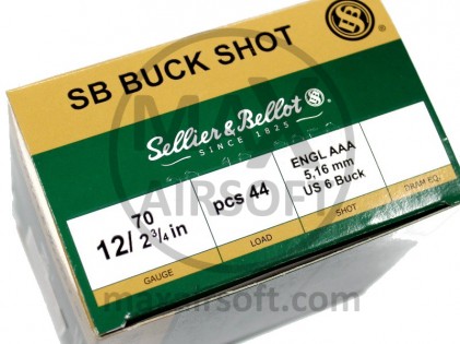 Strelivo Sellier&Bellot Buck Shot 12/70GA 8.4mm 25kom